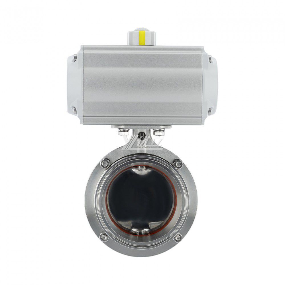 YOULI AT63 Hygienic Food Grade  Stainless Steel 3A/SMS/DIN 304 316 Sanitary Pneumatic Tri Clamped Butterfly Valve