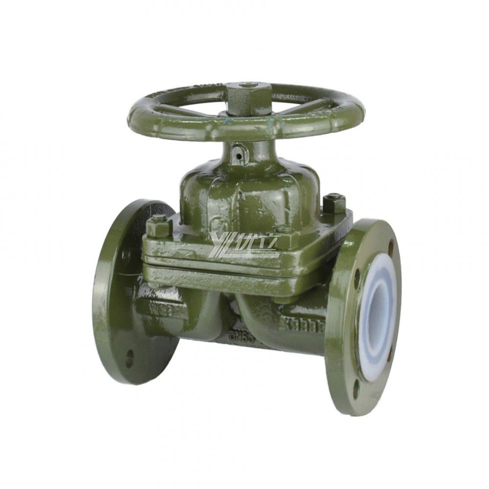 YOULI Durable Stainless Steel BS ANSI 150LB 304 316 JIS 10K 1.6mpa WCB F46 PFA Manual Fluorine Lined Flange Diaphragm Valve