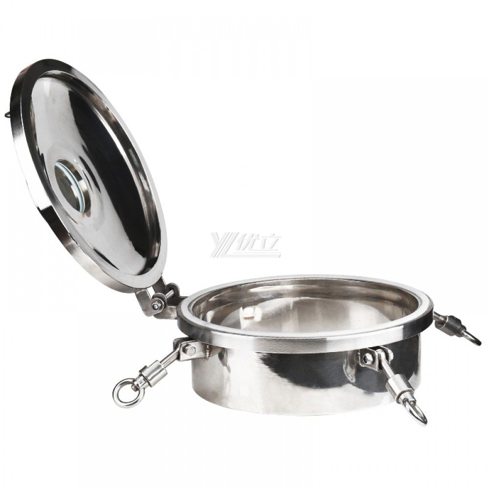 YOULI Hygienic Food Grade SS 304 316L Stainless Steel 1-3BAR Sight Glass Pressure Tanks Sanitary Round Manway Manhole