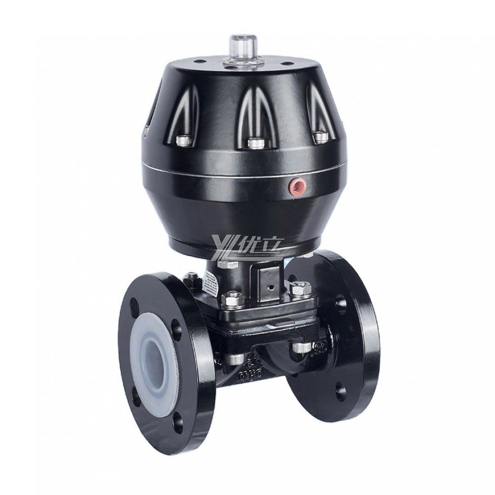 YOULI EG6B41F46 ANSI 150LB Stainless Steel 304 316 1.6mpa WCB Fluorine Lined F4 F46 PFA Pneumatic Flange Diaphragm Valve