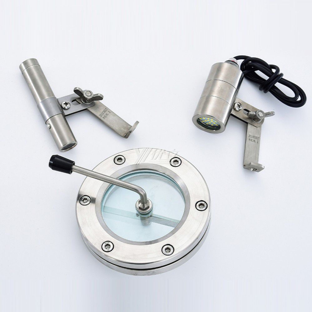 YOULI Best-in-Class Hygienic Food Grade Sanitary Stainless Steel 304 316L ANSI 150LB JIS 10K With Wiper LED Flange Sight Glass