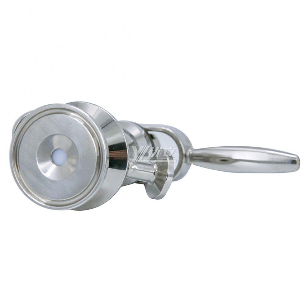 YOULI Hygienic Food Grade Sanitary Stainless Steel 304 316L Manual Plastic Handle Sterile Tri Clamped Sample Valve