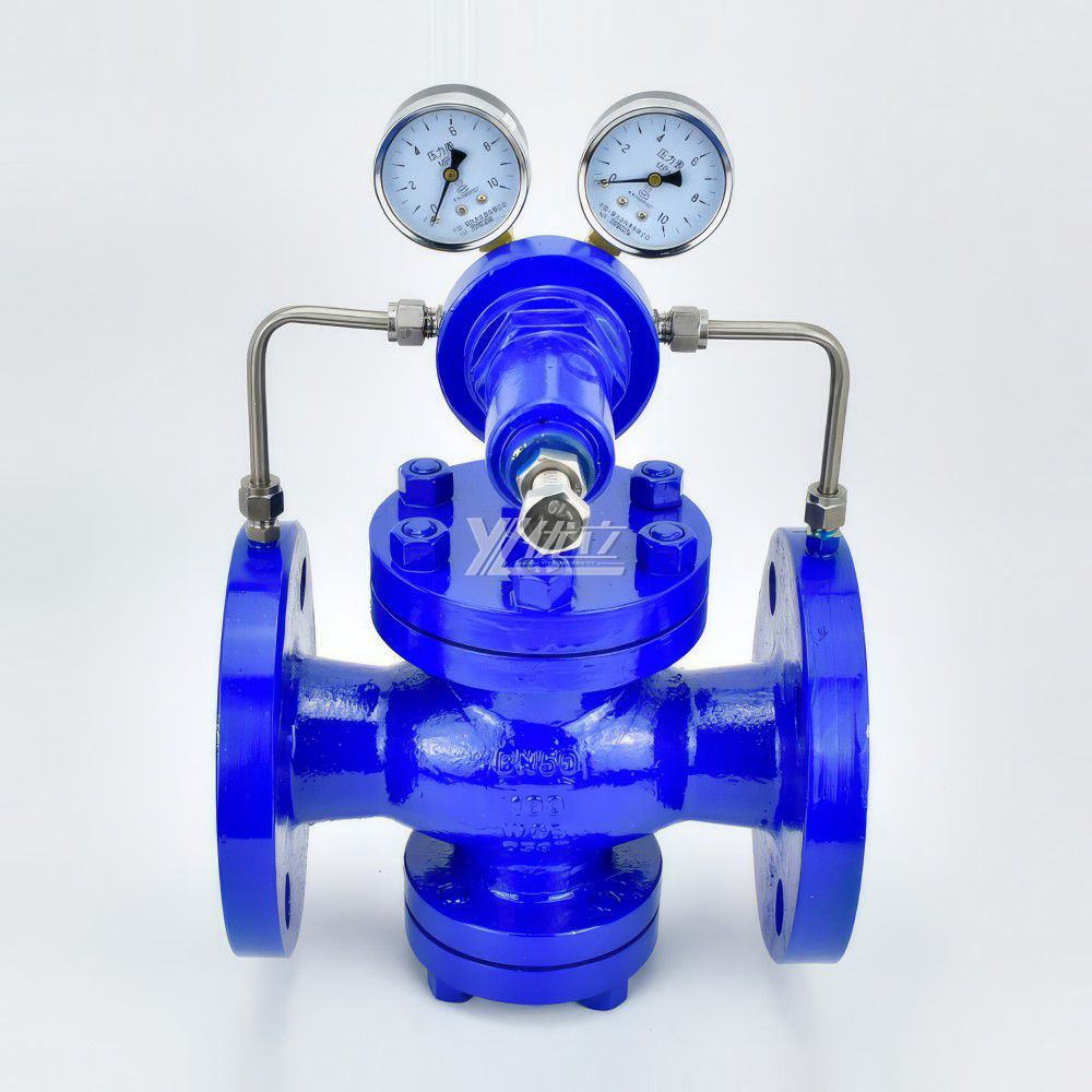 YOULI YK43X Stainless Steel ANSI 150lb Pn16-pn64 304 316 WCB Gas Pilot Piston Type Pressure Flanged Reducing Relief Valve