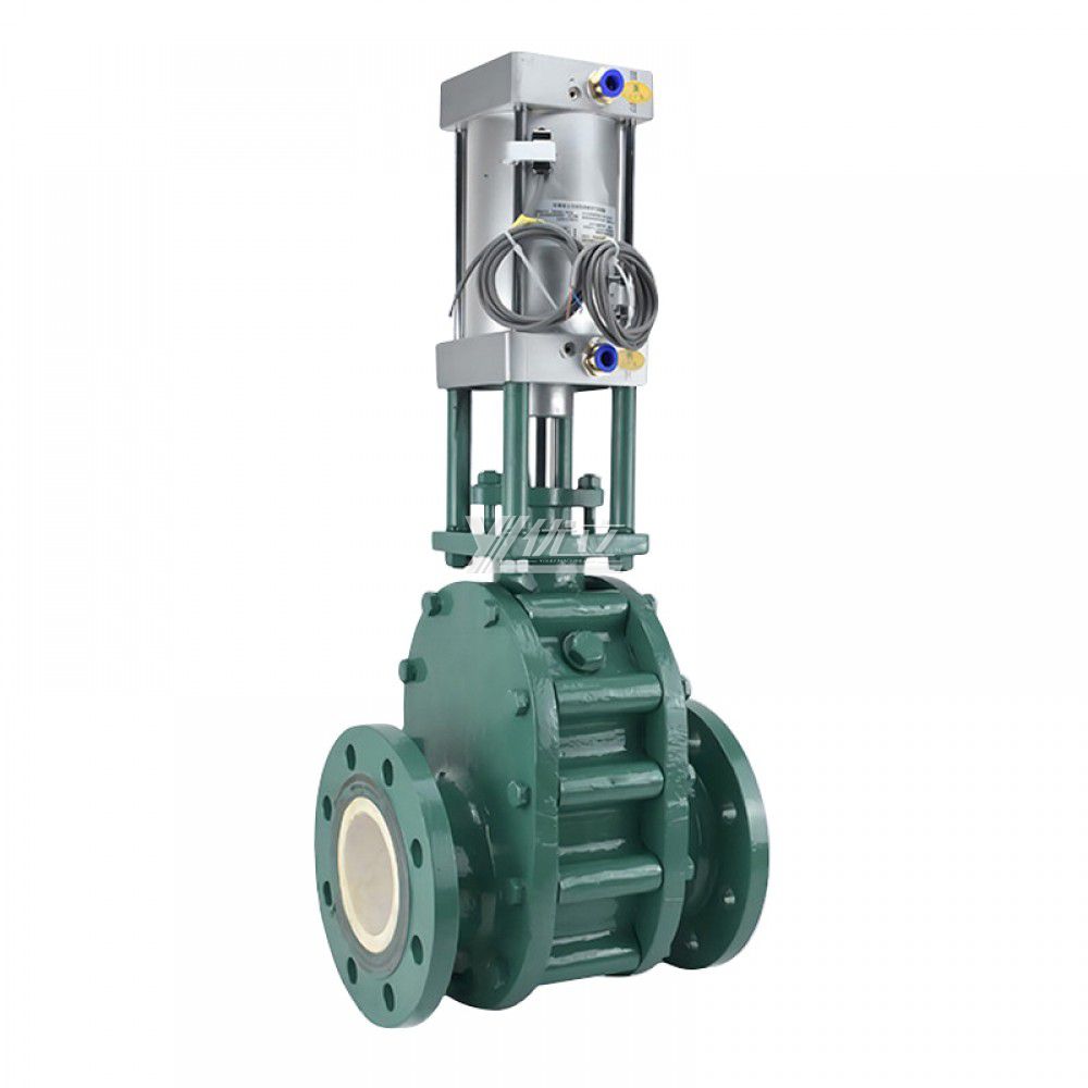 YOULI ANSI 150LB Stainless Steel 304 316 1.6mpa WCB Pneumatic Actuator Flanged Ceramics Double Knife Gate Valve