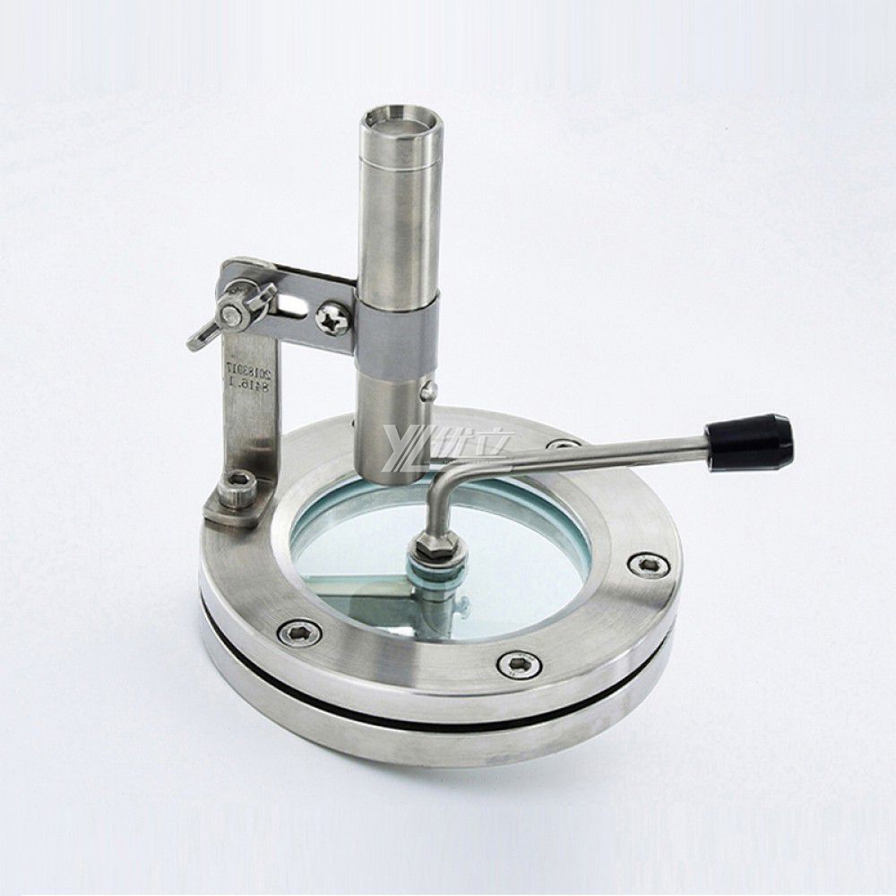 YOULI Best-in-Class Hygienic Food Grade Sanitary Stainless Steel 304 316L ANSI 150LB JIS 10K With Wiper LED Flange Sight Glass