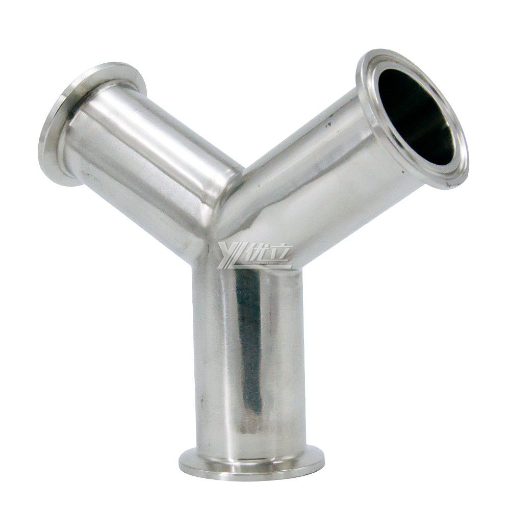 DIN High Quality Stainless Steel Sanitary Food Grade Y Type Clamping Tee