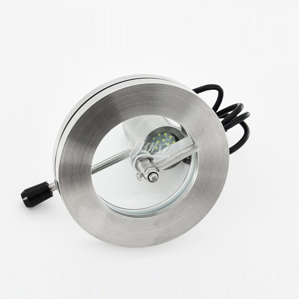 YOULI Best-in-Class Hygienic Food Grade Sanitary Stainless Steel 304 316L ANSI 150LB JIS 10K With Wiper LED Flange Sight Glass