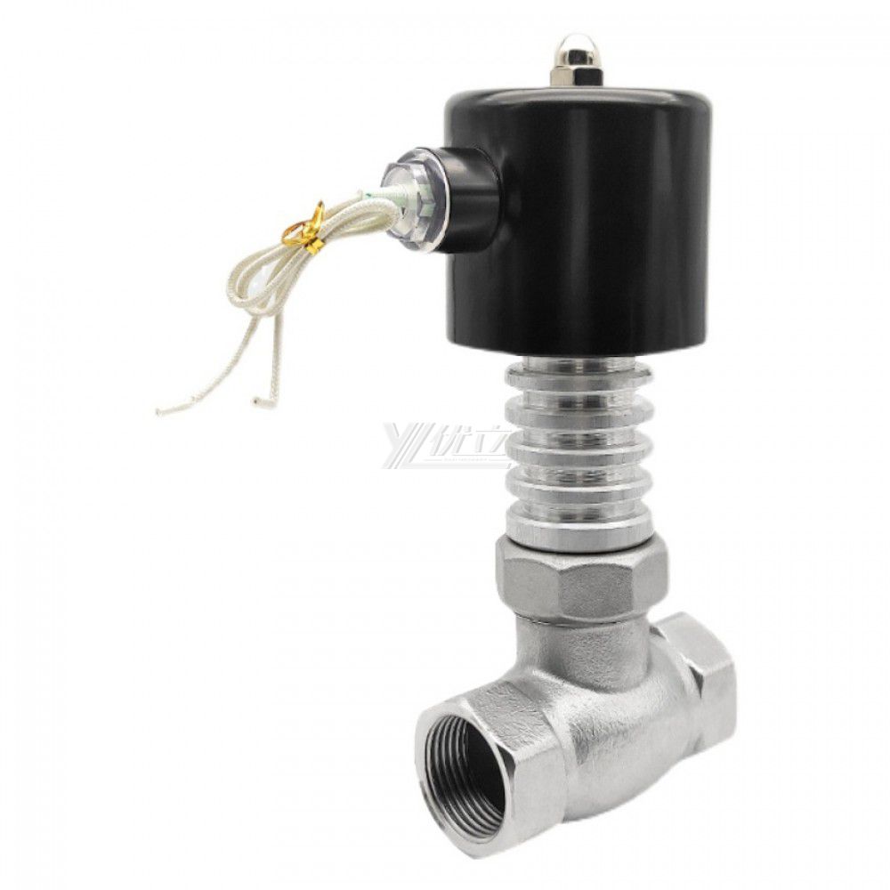 YOULI ZQDF ZCG Stainless Steel 304 316 Brass Steam High Temperature with Fin AC220V DC24V Gas Female Thread Solenoid Valve
