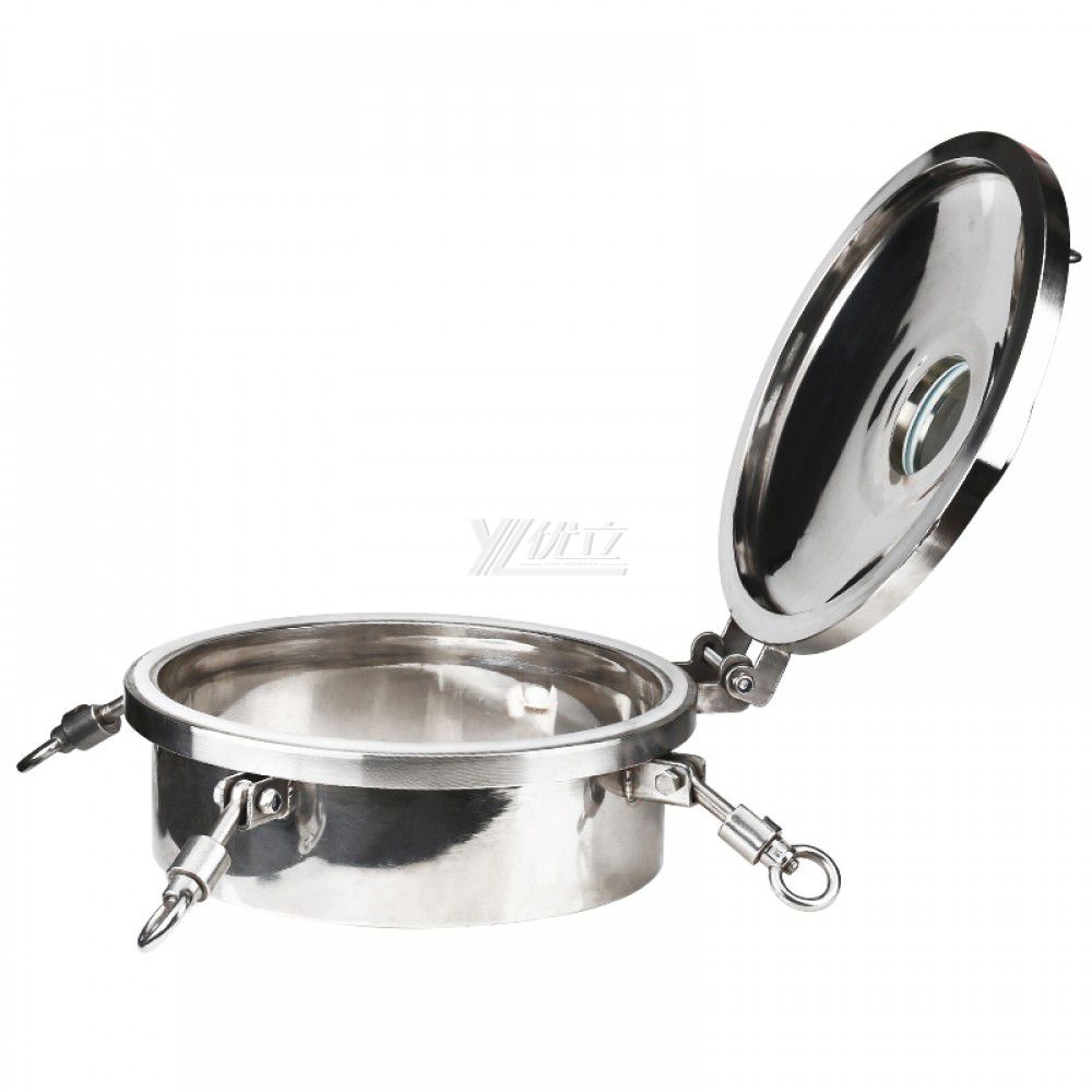 YOULI Hygienic Food Grade SS 304 316L Stainless Steel 1-3BAR Sight Glass Pressure Tanks Sanitary Round Manway Manhole