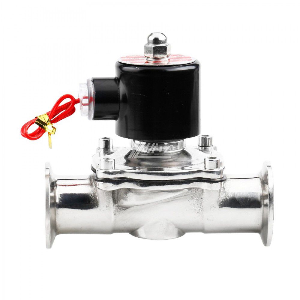 YOULI Sanitary Hygiene Grade Food Grade 2W Stainless Steel 304 316 AC220V DC24V  Water Tri-Clamped Solenoid Valve