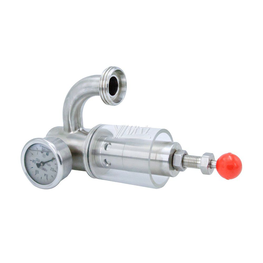 SS304/SS316L Sanitary Clamp Exhaust Elbow Air Release Valve with Glass