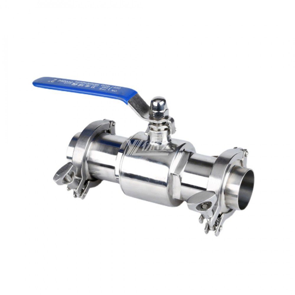 YOULI Hygienic Food Grade Stainless Steel  304 316L Fruit Juice Complete Set  Sanitary Manual Straight Tri Clamped Ball Valve