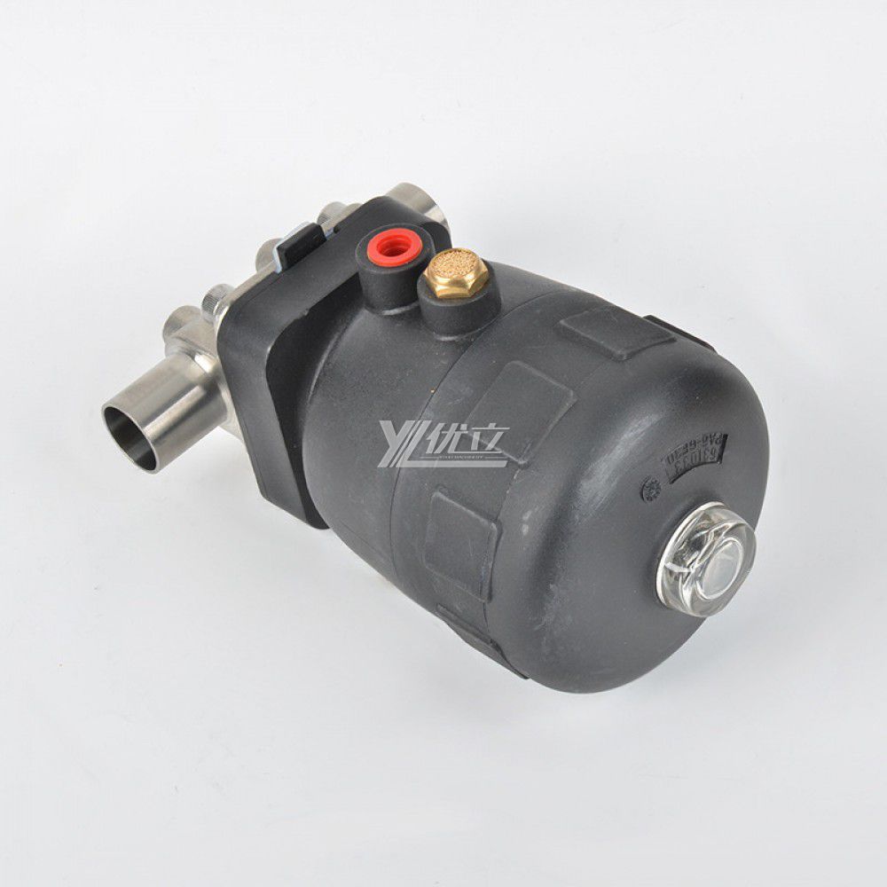 YOULI Premium Hygienic Food Grade Sanitary Stainless Steel 316L Biological Pneumatic Straight Butt Welded Diaphragm Valve