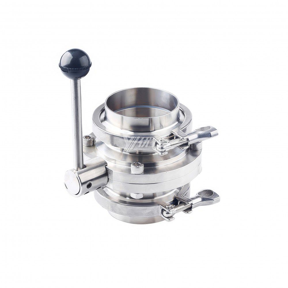 YOULI Hygienic Food Grade Stainless Steel 3A/SMS/DIN 304 316L Silicon Complete Set Sanitary Manual Tri Clover Butterfly Valve