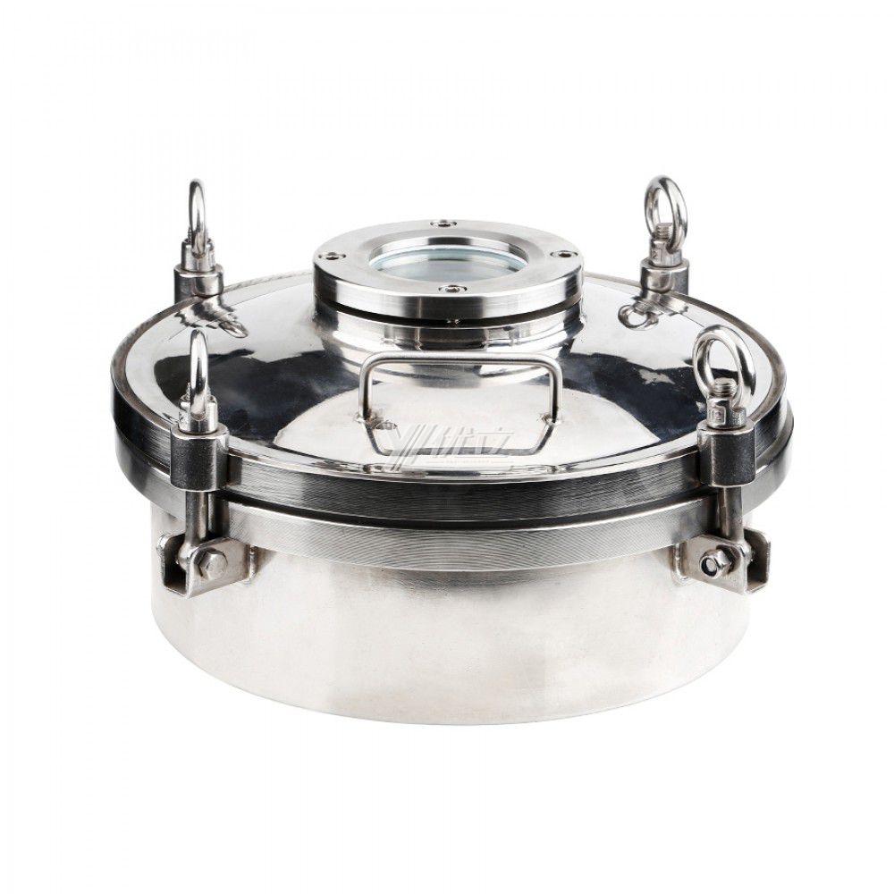 YOULI Hygienic Food Grade SS 304 316L Stainless Steel 1-3BAR Sight Glass Pressure Tanks Sanitary Round Manway Manhole