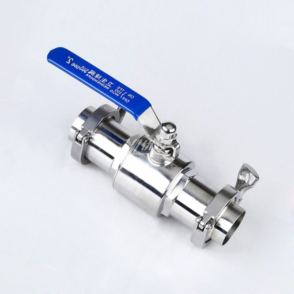 YOULI Hygienic Food Grade Stainless Steel  304 316L Fruit Juice Complete Set  Sanitary Manual Straight Tri Clamped Ball Valve
