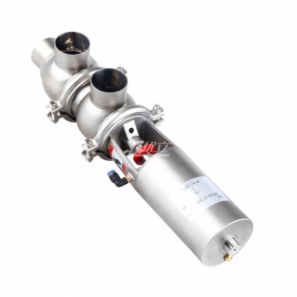 YOULI Hygienic Food Grade Sanitary Stainless Steel 304 316L Stop Pneumatic LL Type Butt Welded Divert Valve
