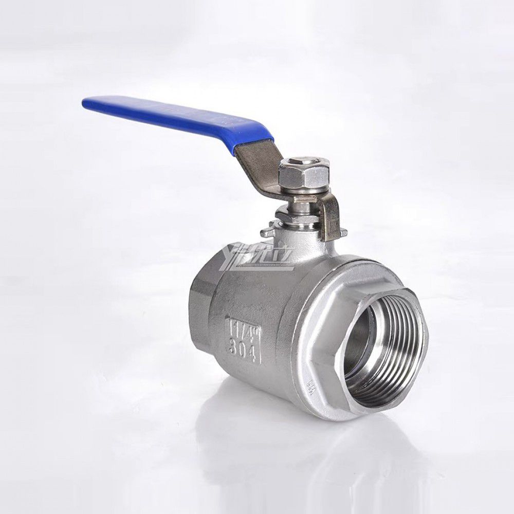 YOULI High Temperature RC NPT BSP 1000wog 1.6mpa 304 316 WCB Stainless Steel With Lock Manual 2PC Threaded Ball Valve