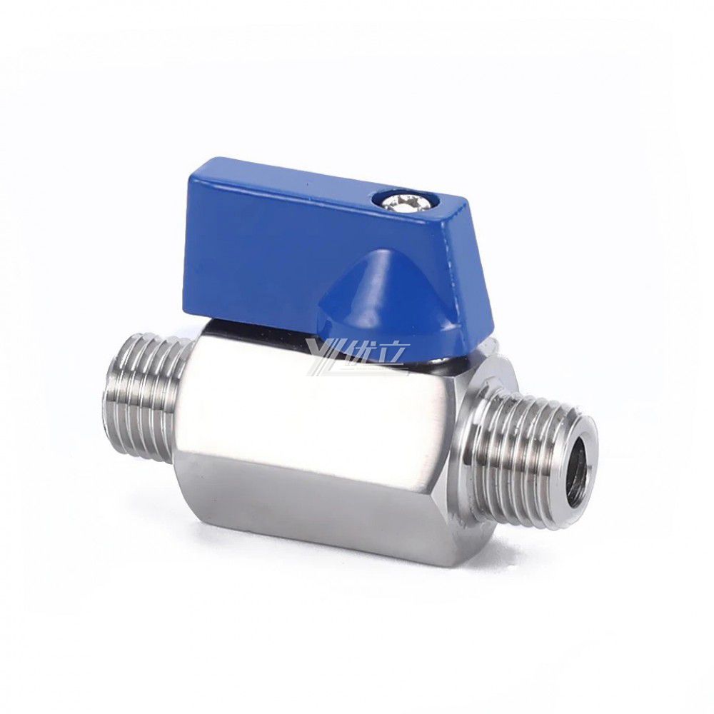 YOULI NPT BSP High Pressure 1000PSI PN63 304 316 1/4" 3/8" Stainless Steel Manual Miniature Mini Male Threaded Ball Valve
