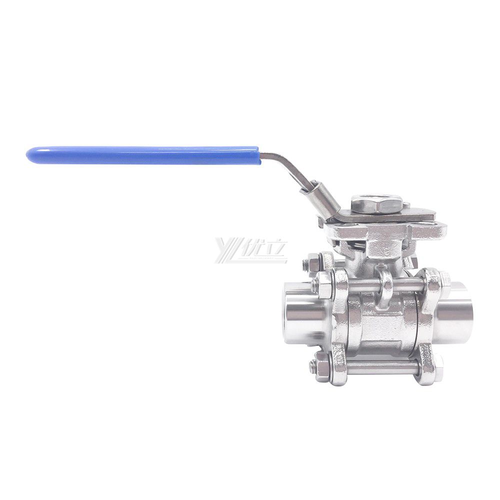YOULI Hygienic Food Grade Sanitary Stainless Steel 304 316L Beverage Drink Manual 3PC Female Threaded Ball Valve