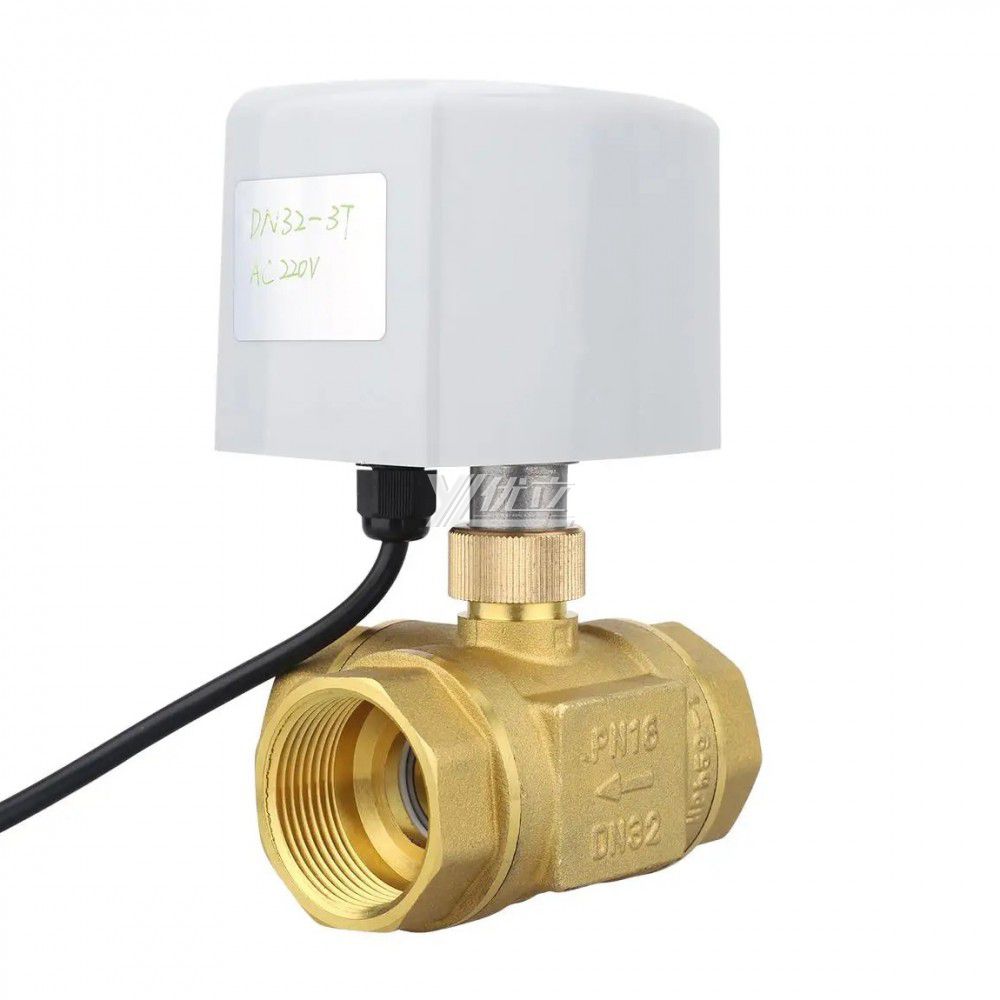 YOULI NPT BSP 1.6mpa Stainless Steel 304 Brass DC12V DC24V AC220V Mini Motorized Electric Three Way Thread Ball Valve
