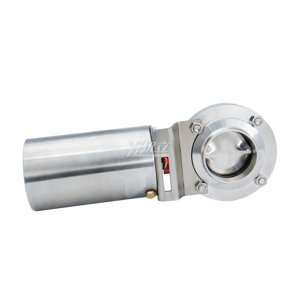 Stainless Steel Sanitary Pneumatic Air Operated Butterfly Valve