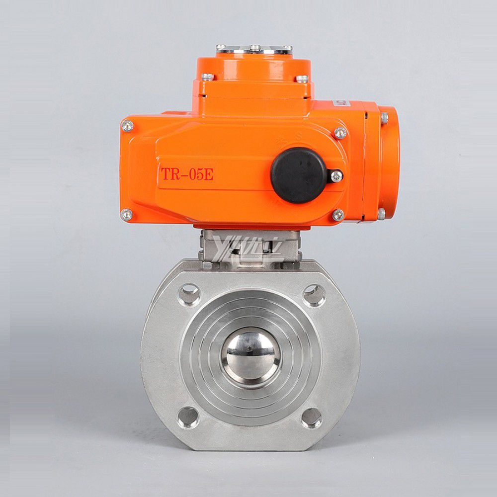 YOULI Stainless Steel 304 316 1.6mpa ANSI 150lb WCB Motorized DC24V AC220V Electric Flange Italy-type Thin Wafer Ball Valve