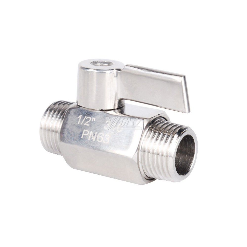 YOULI Best-selling 1/8" 1/4" 3/8"  RC NPT BSP 1000WOG PN63 304 316 Stainless Steel Manual Mini Double Male Threaded Ball Valve