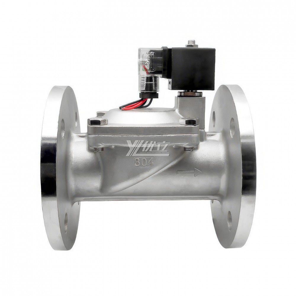 YOULI SLP Stainless Steel 304 316 Two Way AC220V DC24V Water Oil Gas Straight Flanged Pilot Solenoid Valve