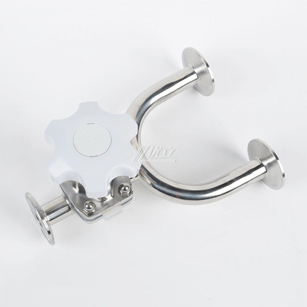 YOULI Medicine Hygienic Food Grade Sanitary Stainless Steel 304 316L Silicone Membrane Manual U Type Tri Clamped Diaphragm Valve