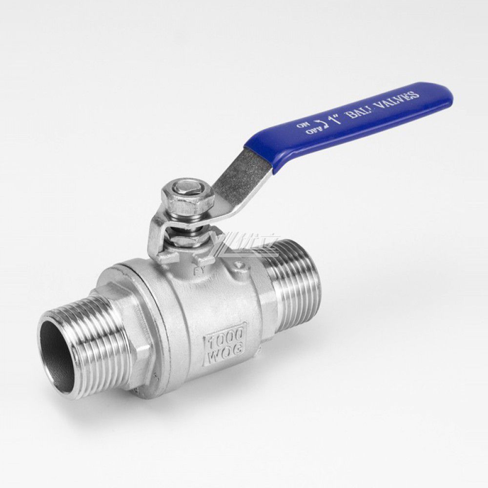 YOULI Professional Grade NPT BSP 1000wog 1.6mpa 304 316 Stainless Steel Manual Two Piece Male Threaded Ball Valve