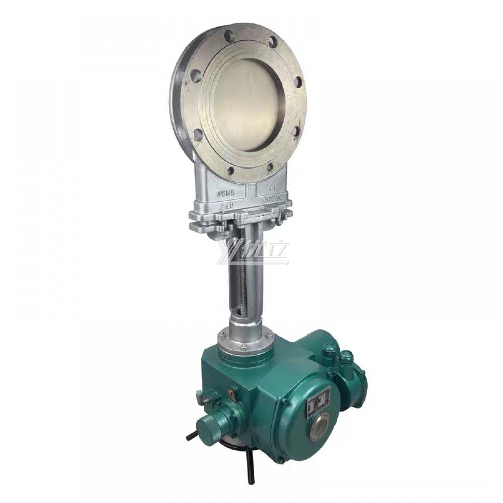 YOULI ANSI 150LB Stainless Steel 304 316 JIS 10K 1.6mpa WCB Motorized AC380V 4-20ma Electric Flange Knife Gate Valve