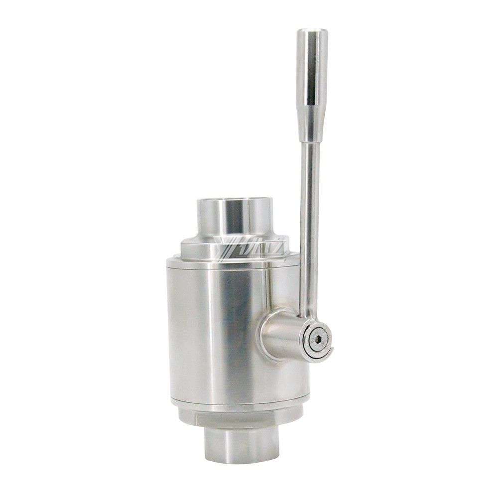 YOULI Hygienic Food Grade Sanitary Stainless Steel  304 316 Beverage Milk 2 Way Manual Heavy Straight Butt Welded Ball Valve