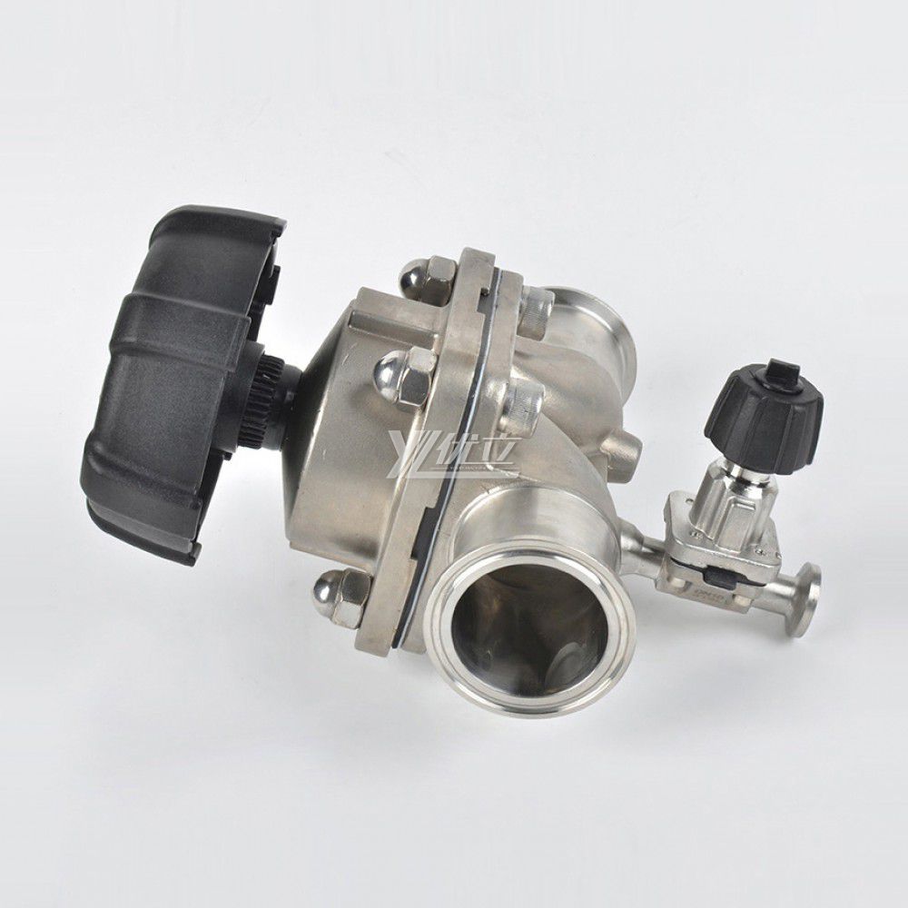 YOULI Hygienic Food Grade Sanitary Stainless Steel 316L Pharmaceutical Biological EPDM PTFE Manual Tri Clamped Diaphragm Valve