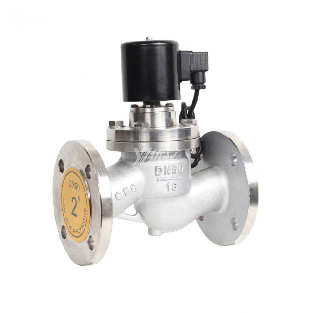 YOULI ZBSF Stainless Steel 304 316 Zero Pressure Start Steam High Temperature AC220V DC24V Flanged Solenoid Valve