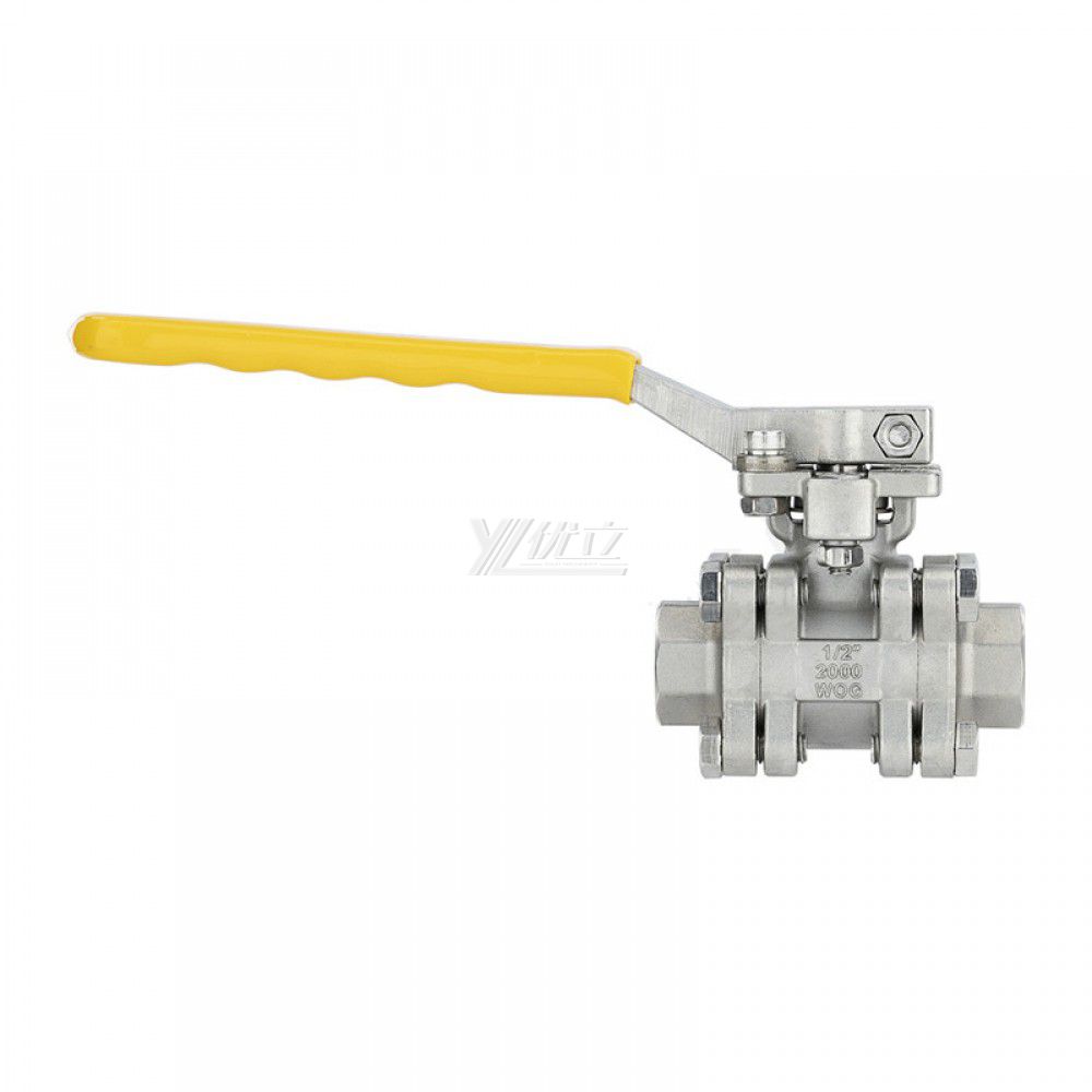 YOULI High Temperature  NPT BSP 2000wog PN63 Stainless Steel 304 316 Manual High Pressure 3PC Thread Ball Valve