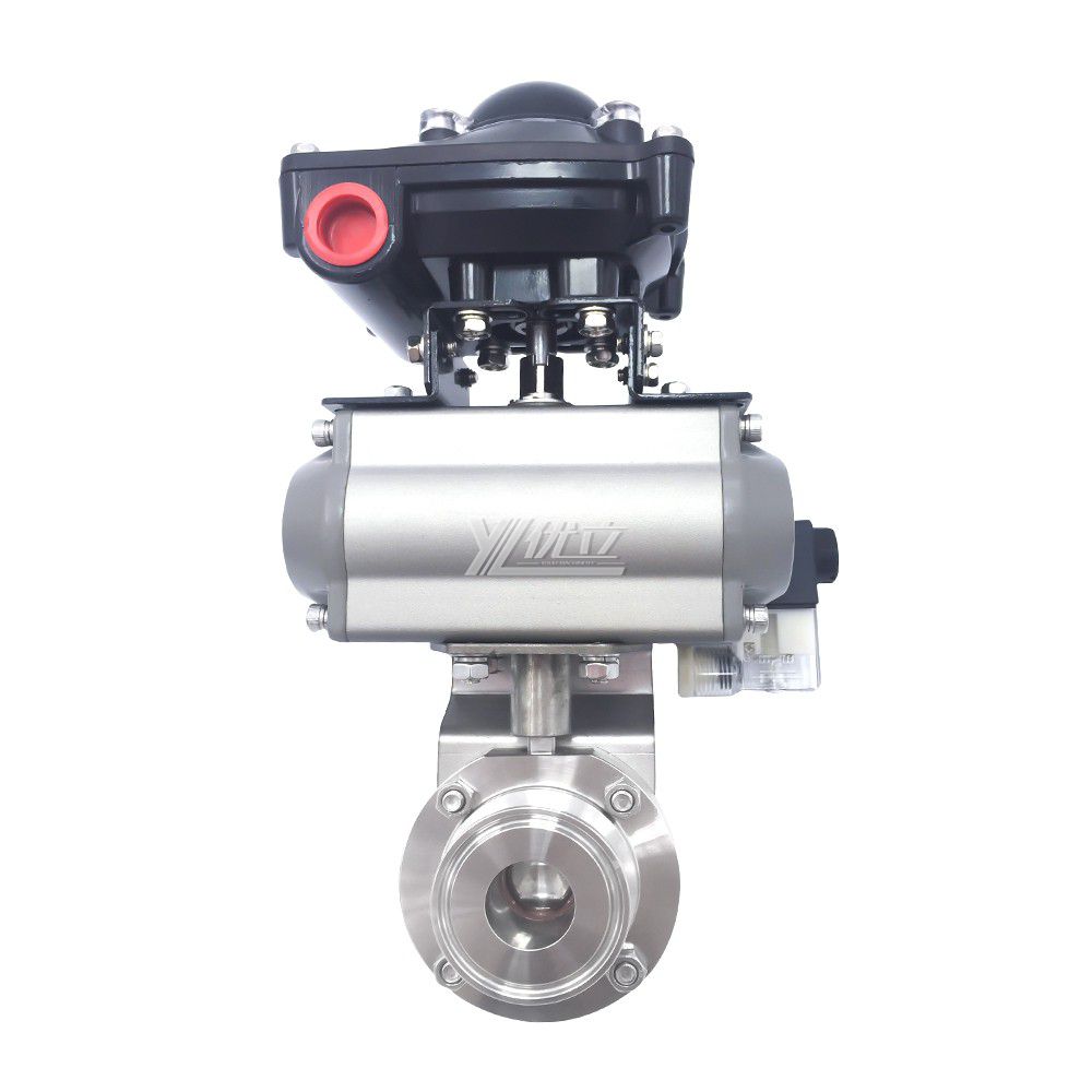 Hygienic Clamping-Clamping Pneumatic Butterfly Valve with Horizontal Actuator