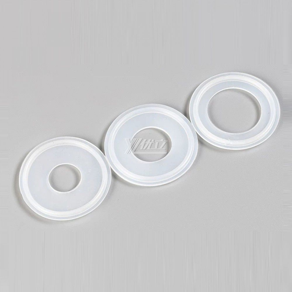 YOULI Hygienic Food Grade Customized White Pipe Sanitary Silicone Sealing Ring Non Standard Rubber Tri Clamp Gasket