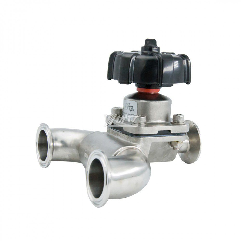 YOULI Biological Hygienic Food Grade Sanitary Stainless Steel 316L Medicine Manual U Type Tri Clamped Diaphragm Valve