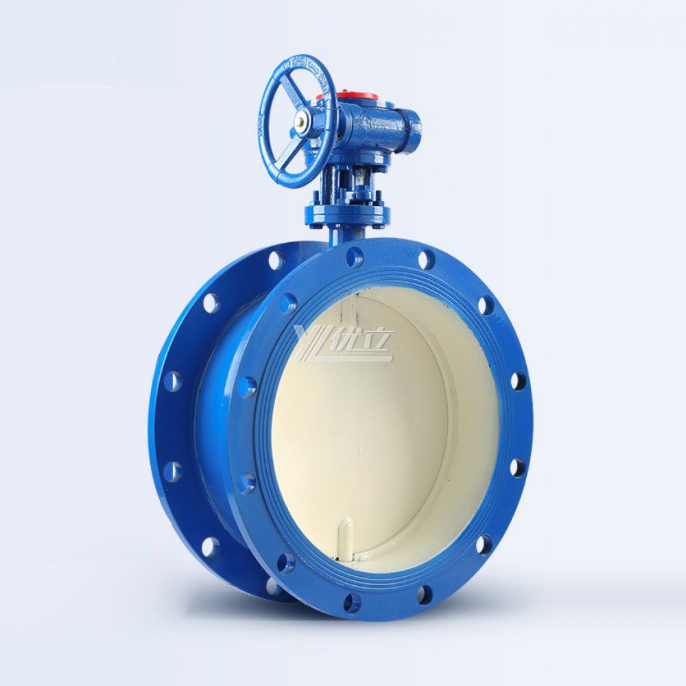 YOULI 304 316 Stainless Steel Smoke air Dust Pn10 WCB High Temperature Ventilation Manual Aeration Flanged Butterfly Valve