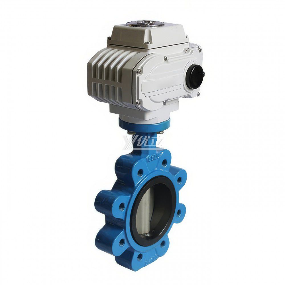 YOULI ANSI 150LB Stainless Steel 304 316 Cast Iron JIS 10K Pn16 Handwheel Motorized AC220V  Electric Lug Wafer Butterfly Valve