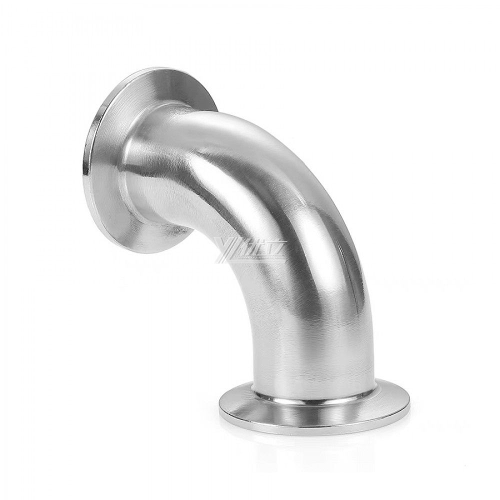 YOULI Hygienic Food Grade Sanitary Stainless Steel 304 SS316L 3A SMS DIN ISO Pipe Fitting 90 Degrees Clamped Elbow