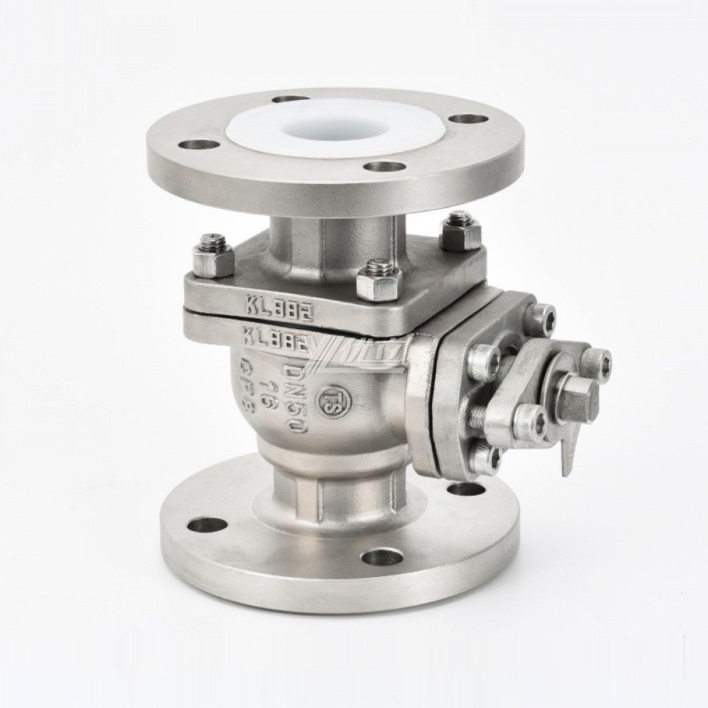 YOULI Stainless Steel ANSI 150LB 304 316 JIS 10K 1.6mpa Fluorine Lining F4 F46 PFA Manual Flanged Ball Valve