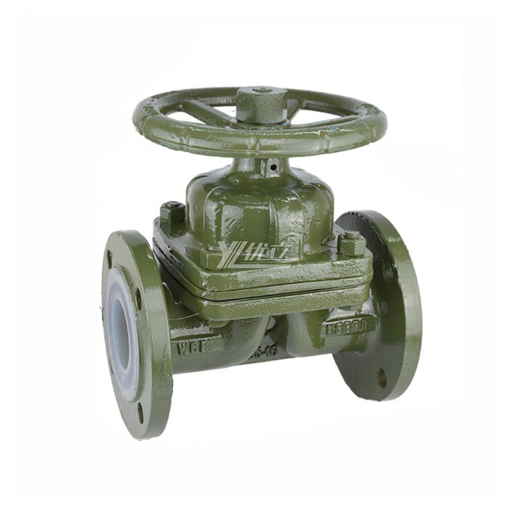 YOULI Durable Stainless Steel BS ANSI 150LB 304 316 JIS 10K 1.6mpa WCB F46 PFA Manual Fluorine Lined Flange Diaphragm Valve