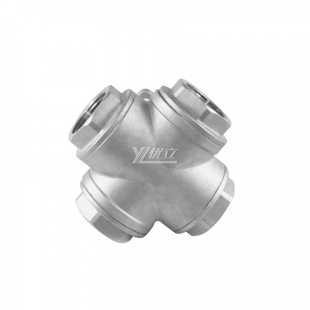 YOULI High temperature Stainless Steel ISO 5211 NPT BSP 1.6mpa 1000WOG 304 316 LL-port four-way threaded Ball Valve