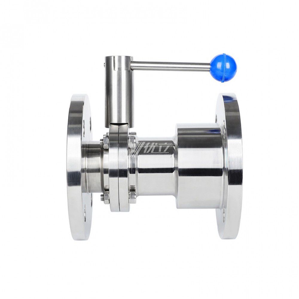 YOULI Hygienic Food Grade Stainless Steel 304 316L Silicon Sanitary Manual One Piece Flnaged Check Butterfly Valve
