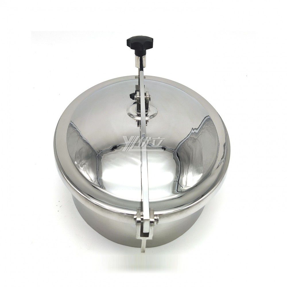 YOULI Hygienic Food Grade SS 304 316L Stainless Steel Cover with Plastic Handle No Pressure Tanks Elliptical Outward Manhole