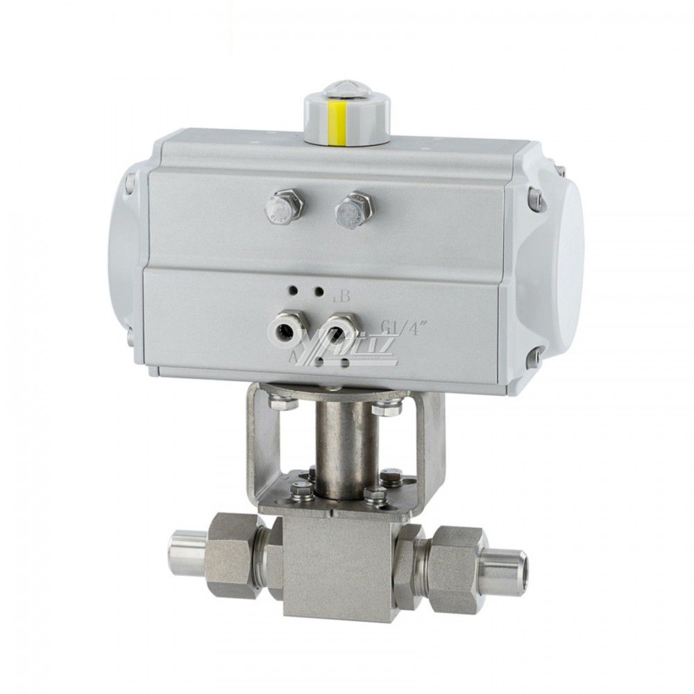 YOULI Hydraulic Pressure PN500 Stainless Steel 304 316 KHB 31.5mpa 6000psi High Pressure Union Butt Welded Pneumatic Ball Valve