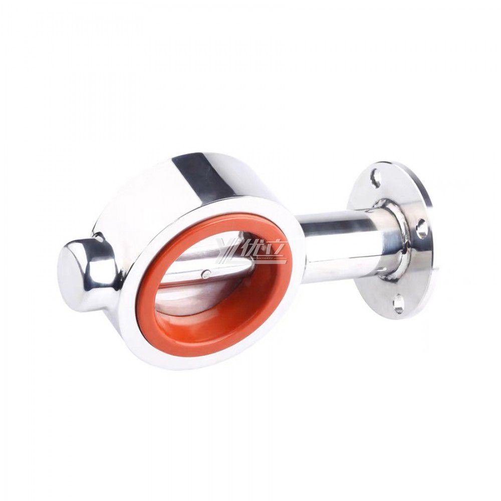 YOULI Hygienic Food Grade Stainless Steel 304 316 Silicon ISO 5211 High Platform Sanitary Manual Wafer Butterfly Valve