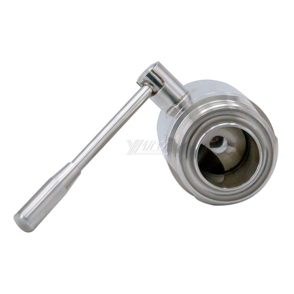 SS316L Sanitary Straight Male Thread Straight Ball Valve